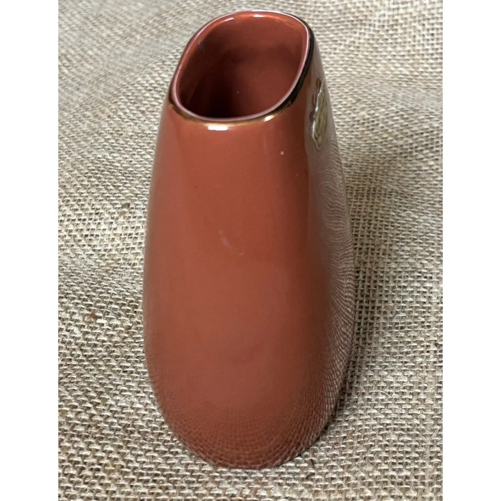 Vintage Royal Haeger Terracotta Orange Pottery Vase Small Minimalist Goblin Core